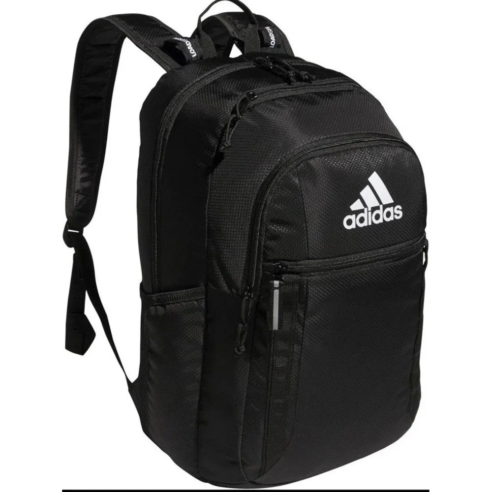 Adidas Excel 7 Backpack Black School Laptop Gym Workout Travel, 34L OSFA